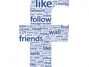 facebook logo full of words