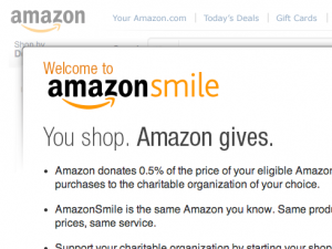 Screenshot of Amazon smile landing page thumbnail