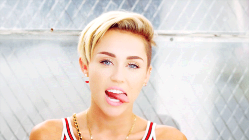 Miley Cyrus tongue gif