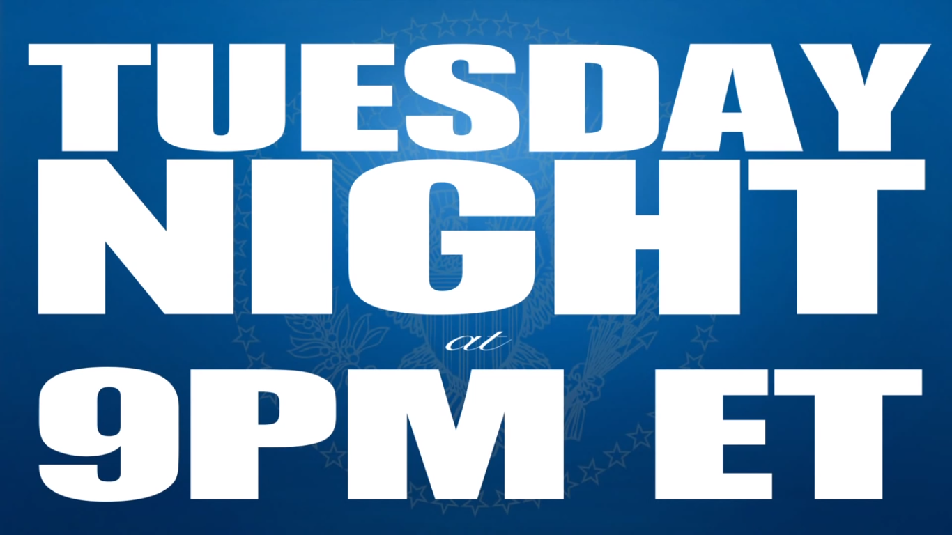 Tuesday night 9pm et