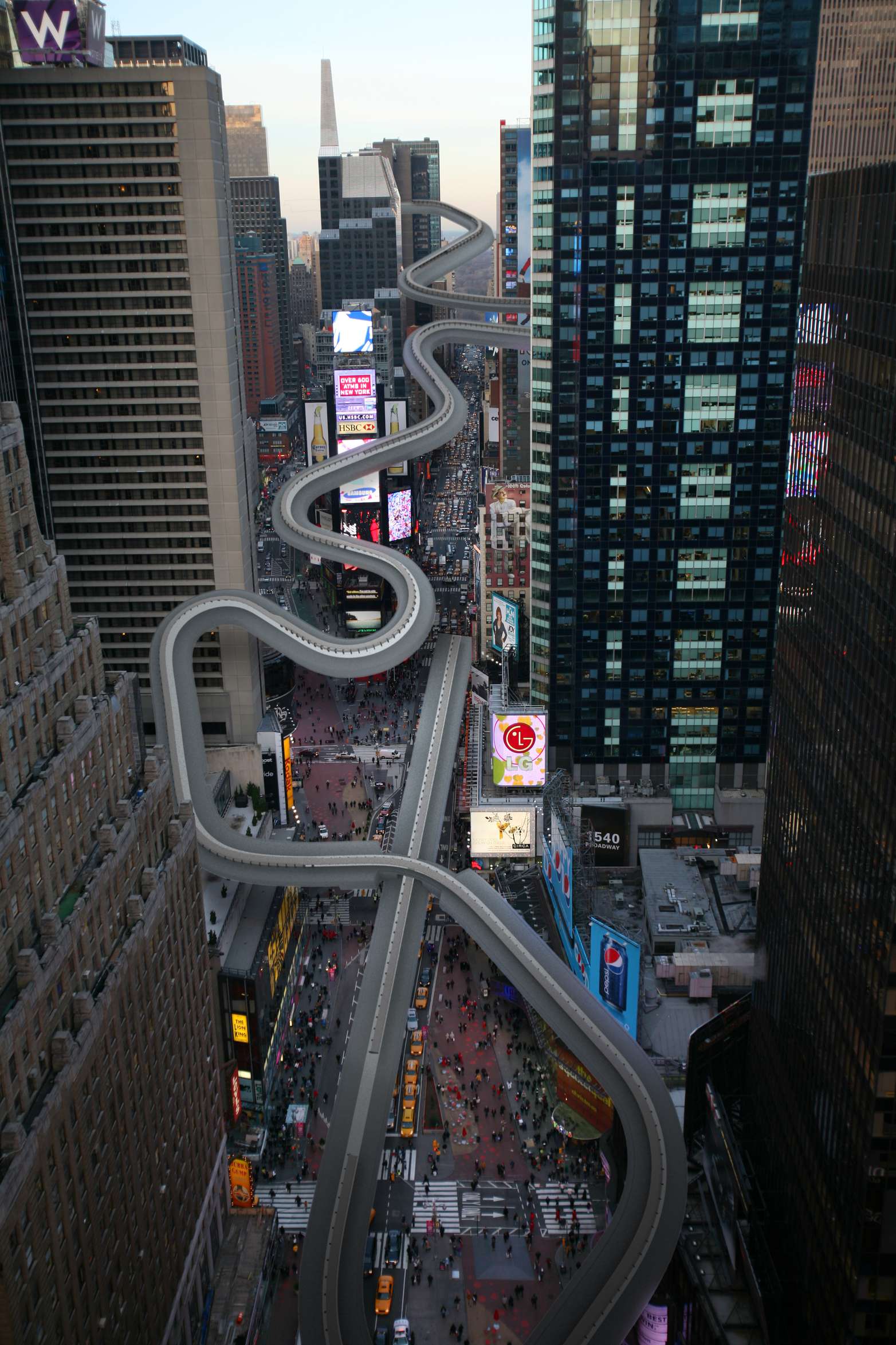 Luge, bobsled and skeleton events in Times Square
