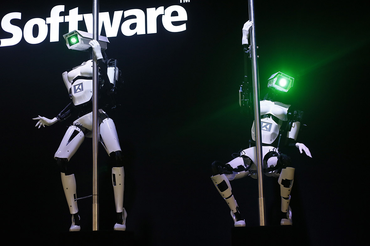 Tobit Software's pole dancing robots