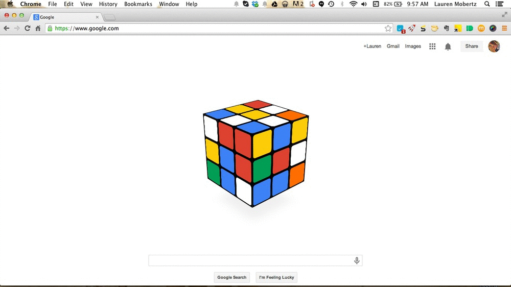 google doodle rubik's cube