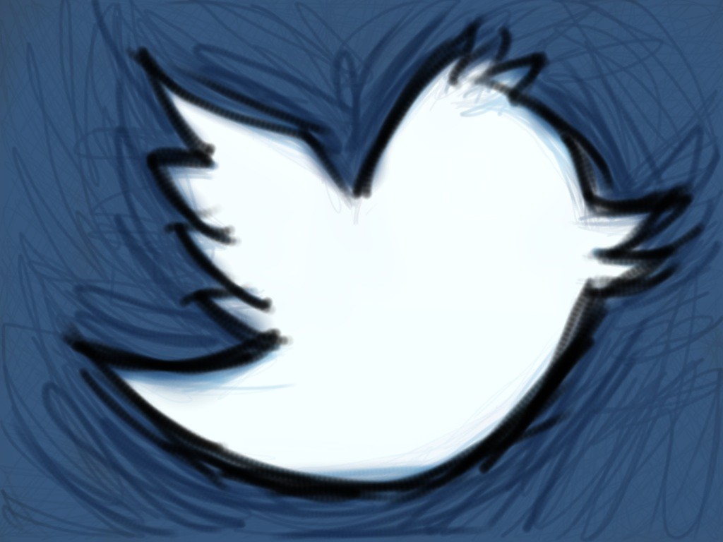 Twitter bird sketch